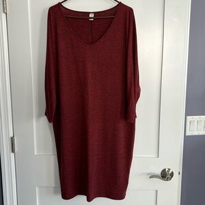 Burnt orange/red lightweight sweater dress